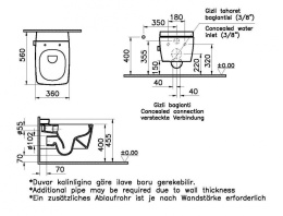 Инсталляция Geberit с безободковым унитазом Vitra Metropole 7672B003-1687 с функцией биде и сиденьем