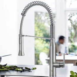 Grohe K7 31379000 Смеситель для кухни профессиональный, выдвижной гибкий излив