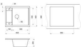 Granula GR-6002 арктик Кухонная мойка