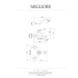 Migliore Ermitage 18619 Смеситель для ванны внешний, ручка белая, хром