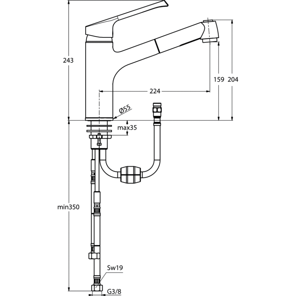 Ideal Standard Retta B8987AA Смеситель для кухни
