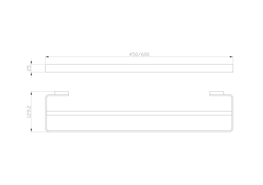 Фото Полотенцедержатель двойной Wonzon&Woghand Lotte (WW-8311A) Хром