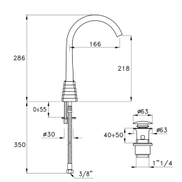 Фото Stella Titian Смеситель для раковины на 1 отверстие 3223MC, цвет: хром