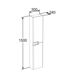 Шкаф-колонна Roca Victoria Nord (ZRU9000095) черный