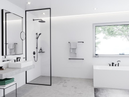Смеситель для ванны и душа Hansgrohe Talis E (71748340) шлифованный черный хром