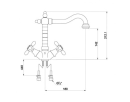 Фото Смеситель для раковины Timo Nelson 0143/02FK антик