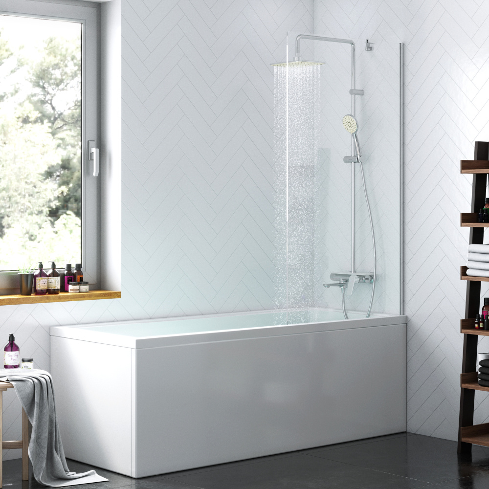 Damixa Skyline DX35WBS-080-140MT Душевая шторка на ванну 80х140 см