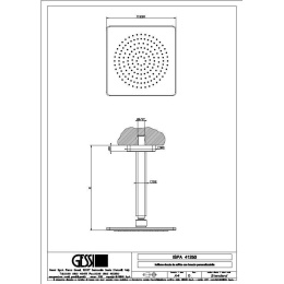 Верхний душ Gessi Ispa (41250#031) хром