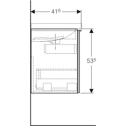 Фото Тумба под раковину Geberit Acanto 500.616.01.2, 89 см, с сифоном, цвет белый