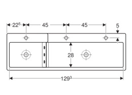 Фото Раковина Geberit Bambini 135 R 430350016