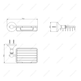 MELANA 821 Мыльница металлическая золото MLN-821012
