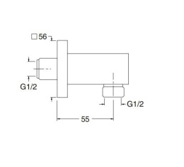 Подключение для душевого шланга Cristina Rubinetterie (PD47051)