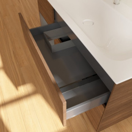 Villeroy Boch Finion F060GKGN Тумба под раковину 1196х498 мм (anthracite matt/walnut veneer)