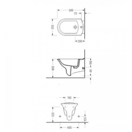Унитаз подвесной Serel Orkide 6810SL белый
