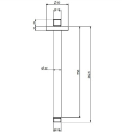 Душевой кронштейн 260 мм F2946INOX FIMA Carlo Frattini