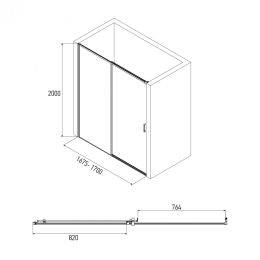 Душевая дверь Alex Baitler AB61C170