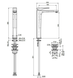 Смеситель для раковины F3961/HNCR FIMA Carlo Frattini Zeta