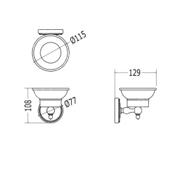 Мыльница Devon&Devon Dorothy DOR401BR бронза/белый