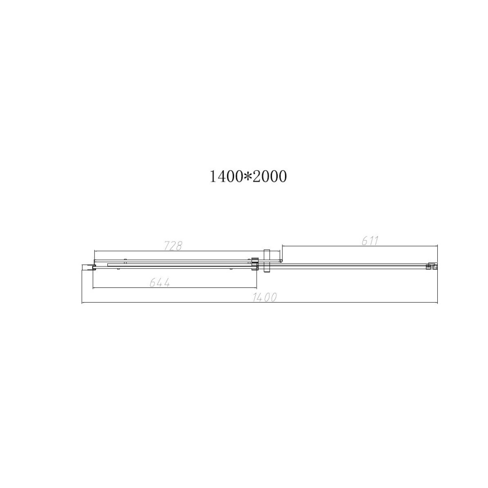 Душевая дверь Vincea Dice (VDS-4D140CLB) черный