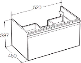 Фото Тумба под раковину Laufen Pro 55 см (4.8303.4.095.485.R)