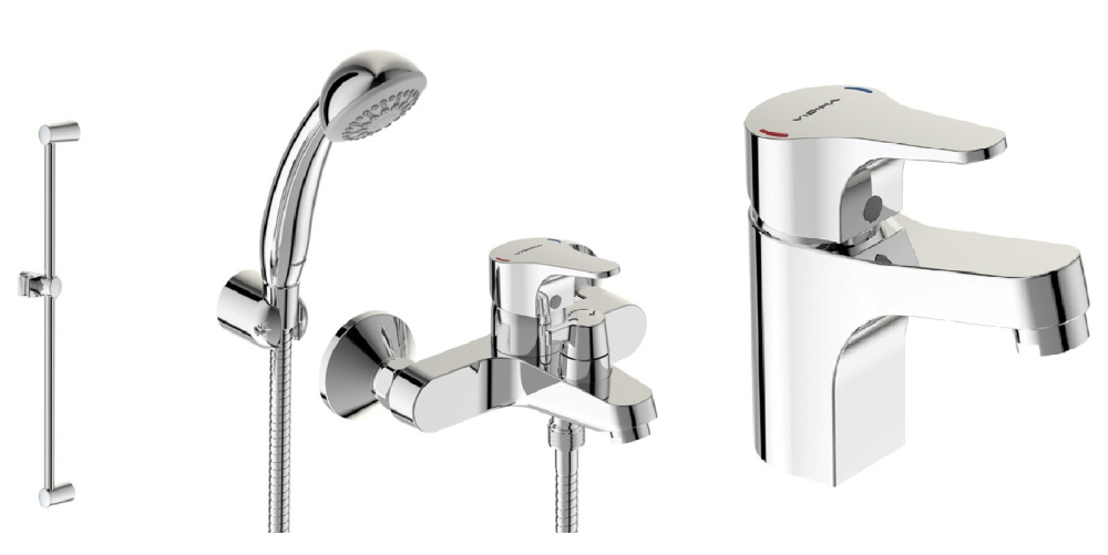 Комплект смесителей Vidima Next BD128AA, хром