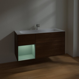 Villeroy Boch Finion F060GMGN Тумба под раковину 1196х498 мм (olive matt/walnut veneer)