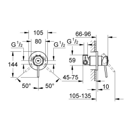 Фото Гигиенический душ Grohe BauClassic 129186 со смесителем
