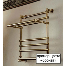 Полотенцесушитель водяной Margaroli Vento 400OB, высота 58.5 см, ширина 60 см, старая бронза