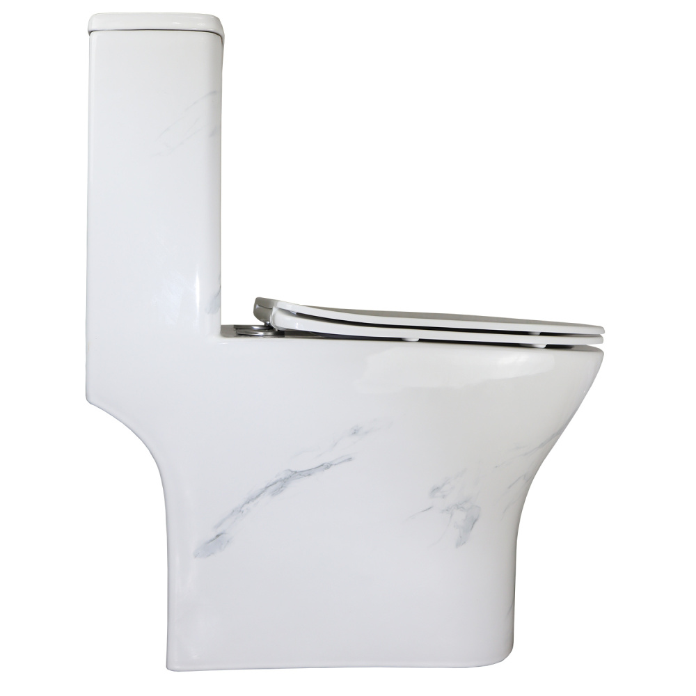 Унитаз-моноблок Azario (AZ-8618M) Белый мрамор