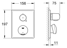 Фото Автоматический термостат Grohe Eurodisk SE 36247000 для душа