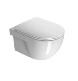 Фото Подвесной унитаз GSI City 911611 безободковый, белый глянцевый