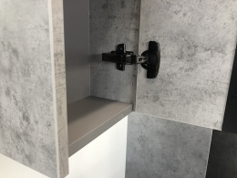 Comforty 00004149063 Зеркало-шкаф "Эдинбург-75" бетон светлый