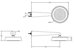 Верхний душ Gessi Cono (45151#031) хром