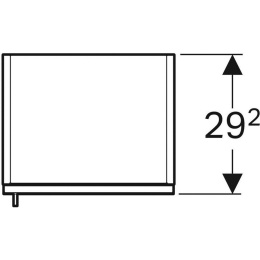 Шкаф-пенал Geberit iCon 840152000, 36 х 150 см, с зеркальным фасадом, цвет платиновый