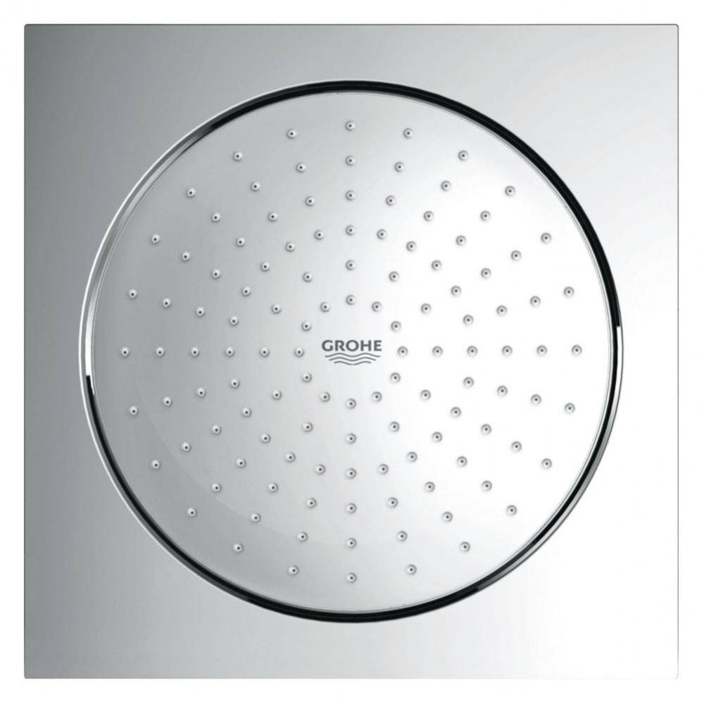 Верхний душ Grohe Rainshower F-series 27271KSO, 25,4*25,4 см, 1 режим струи, без держателя, черный б
