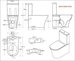 Фото Унитаз компакт Orans 9906GWM с бачком и сиденьем Микролифт