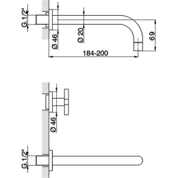 Смеситель для раковины Cisal Barcelona Quad BQ01751021