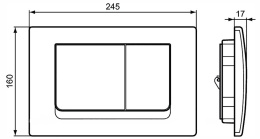 Инсталляция с унитазом Ideal Standard Tesi T387201, сиденье микролифт, клавиша хром, комплект