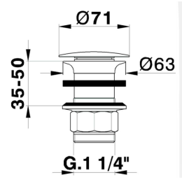 Донный клапан Cisal (ZA00161024) золото