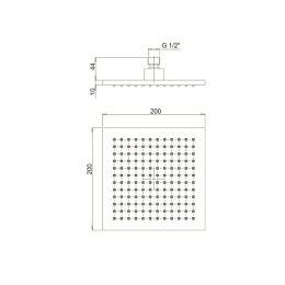 Фото Верхний душ Paini 50CR759TCASQE хром