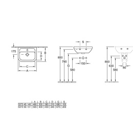 Раковина 53735001 VILLEROY&BOCH Omnia architectura, 505х400 мм