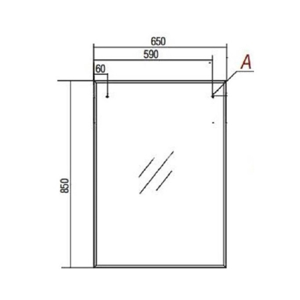 Зеркало Aquaton Лиана 60 1A162602LL010