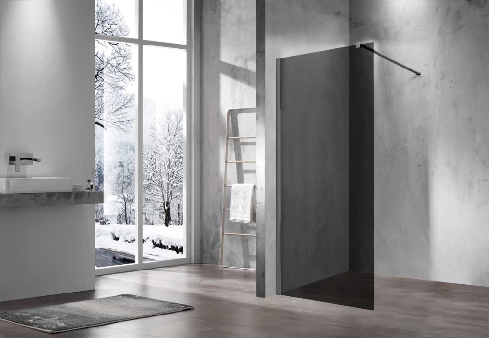 Душевая перегородка Vincea Walk in (VSW-1H120CGGM) вороненая сталь