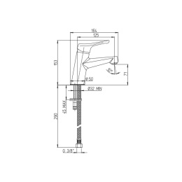 Фото Смеситель для раковины Paini Bios 05CR205LMKM хром