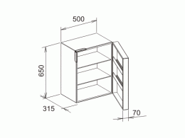 Фото Нижний шкаф петли справа Keuco Edition 300 30331402102