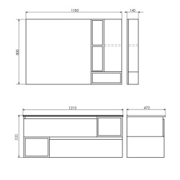 COMFORTY. Тумба-умывальник "Турин-120М" дуб бежевый с раковиной COMFORTY 9120E