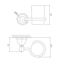 FIMA Carlo Frattini Style F6043/1CR Стакан для зубных щеток