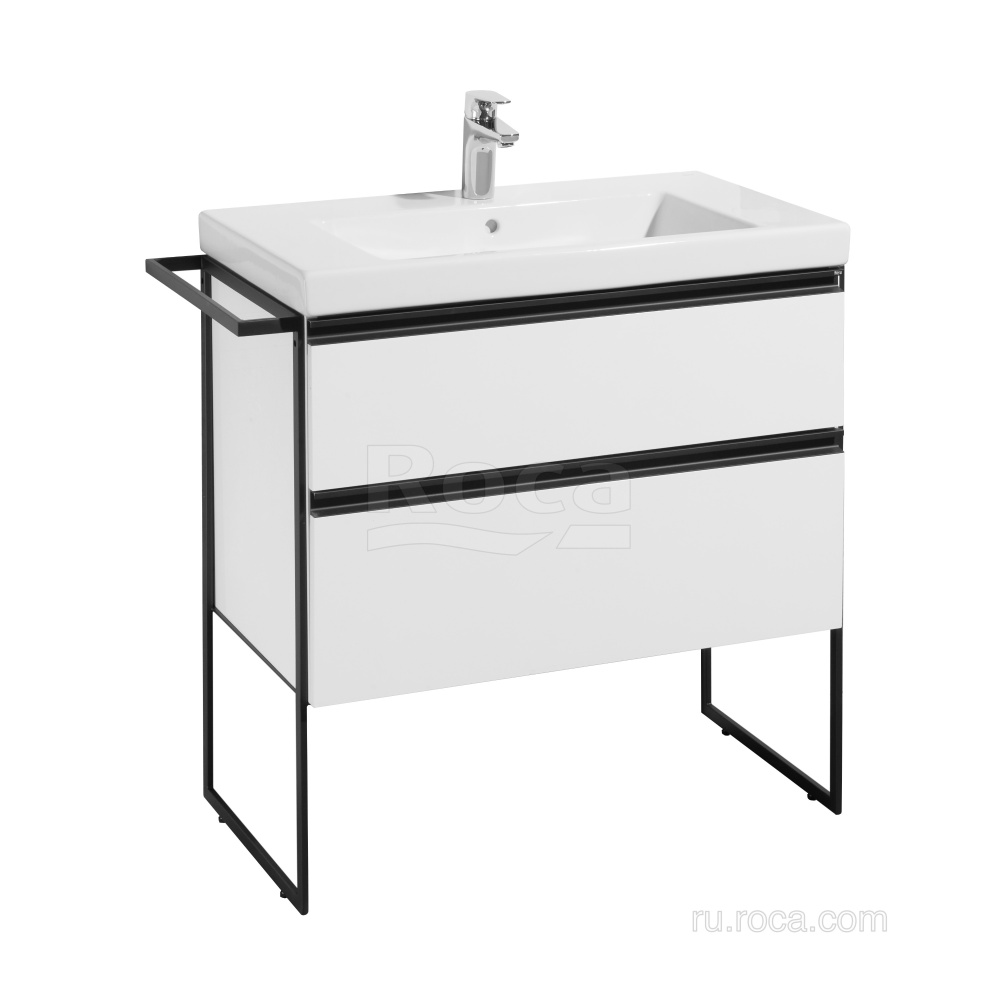 Фото Тумба под раковину Roca Domi (A857459806) белый глянцевый