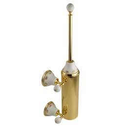 Фото Migliore Provance 17693 Ершик настенный, колба металл, керамика с декором золото