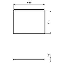 Боковая панель 70 см для ванны Ideal Standard CONNECT AIR E114801